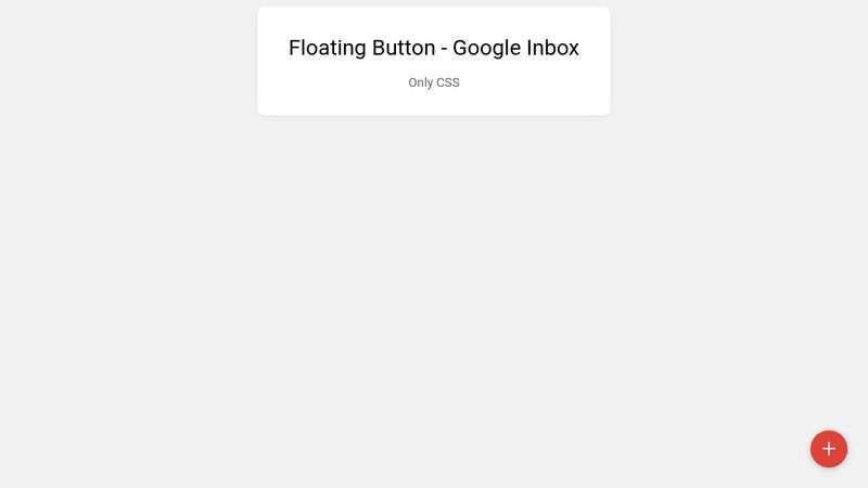 Material floating button CSS