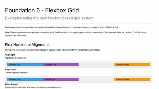 Foundation 6 - Flex Grid - Script Codes