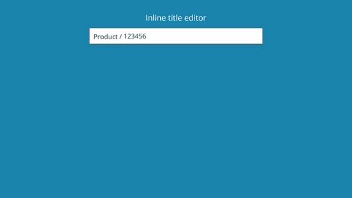 Inline Title Editor - Script Codes