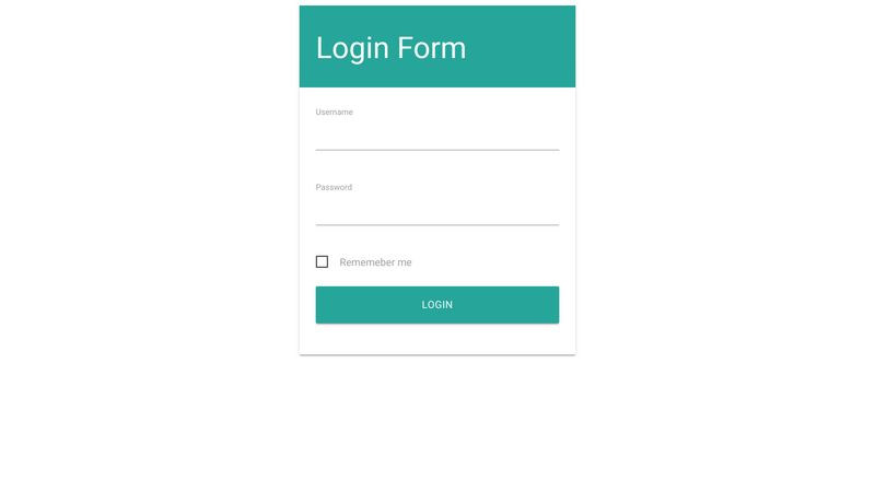 Materialize Css Login Form