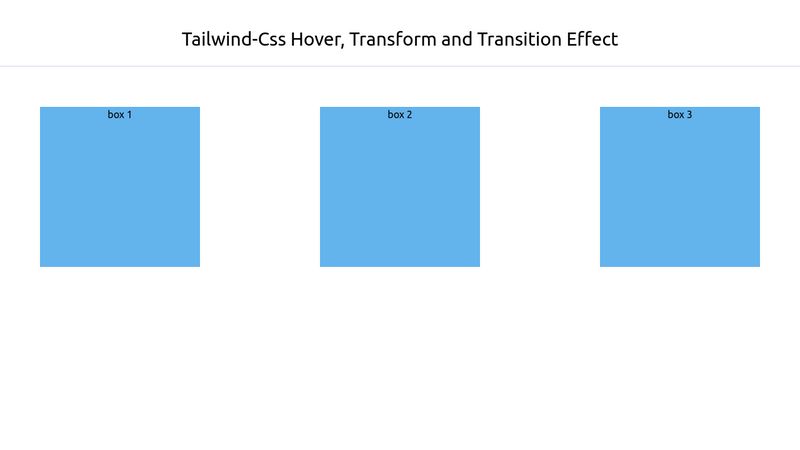 Tailwind CSS Hover Effect With Transition And Transform