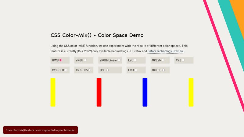 CSS Color-Mix - Color