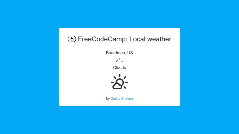 FreeCodeCamp: Local weather