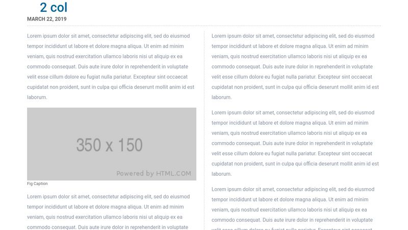 CSS Multi-column Layout (WP-Blog Temp)