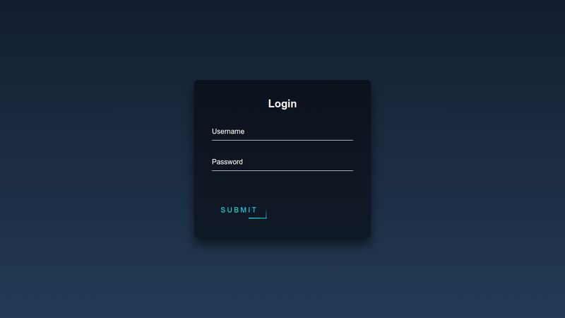 Login Form with floating placeholder and light button