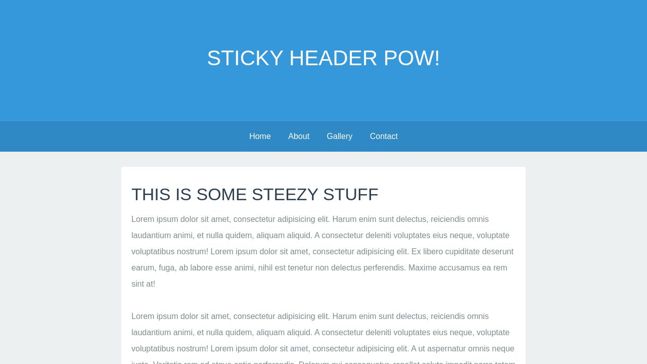 Sticky Header Animation - a Collection by Pratik Bhatt on CodePen Sticky Header Animation - a Collection by Pratik Bhatt on CodePen