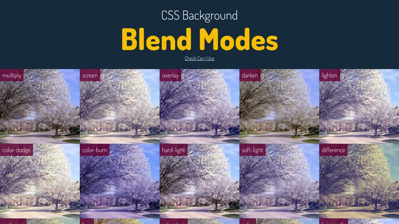 Aktiver Helt vildt overse CSS Background Blend Modes
