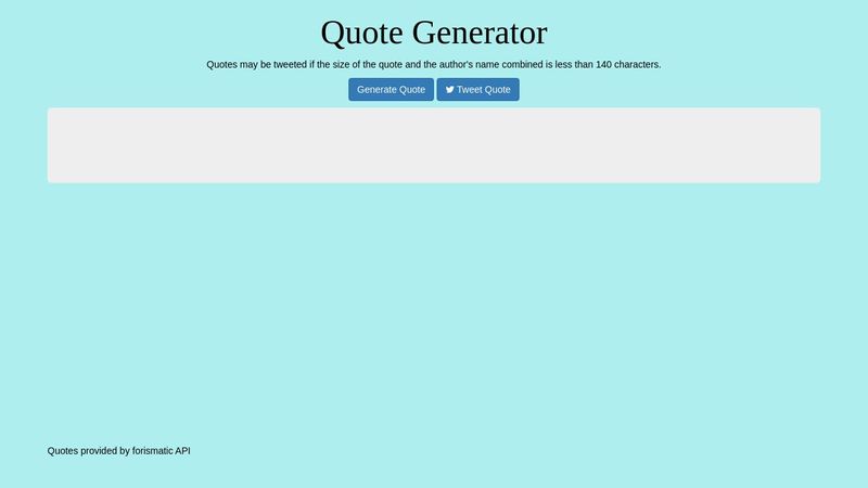 Random Quote Generator Random Quote Generator
