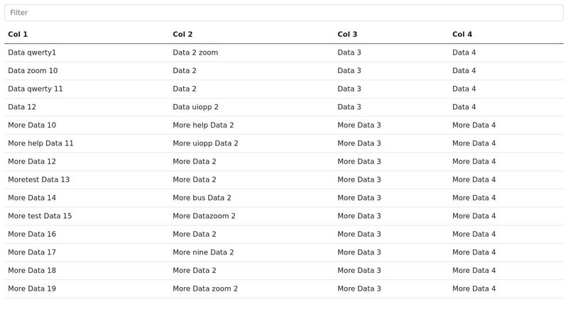Filtering Tables using Vanilla JS