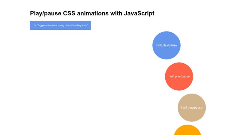 Play/pause CSS animations with JavaScript animationPlayState