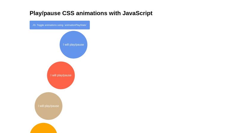 Play/pause CSS animations with JavaScript animationPlayState Play/pause CSS animations with JavaScript animationPlayState