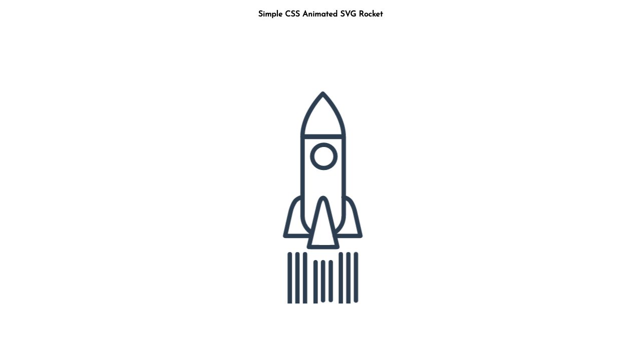 Simple CSS Animated SVG Rocket