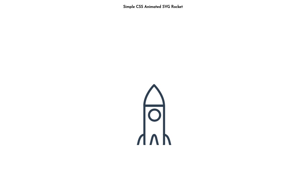 Simple CSS Animated SVG Rocket Simple CSS Animated SVG Rocket