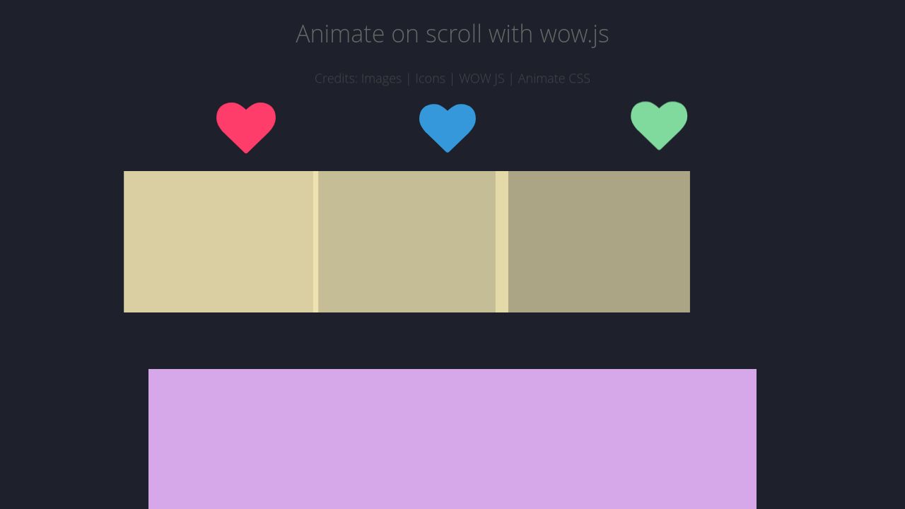 Animate on scroll with Animate on scroll with