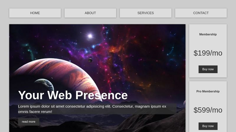 Responsive Grid Layout HTML/CSS3