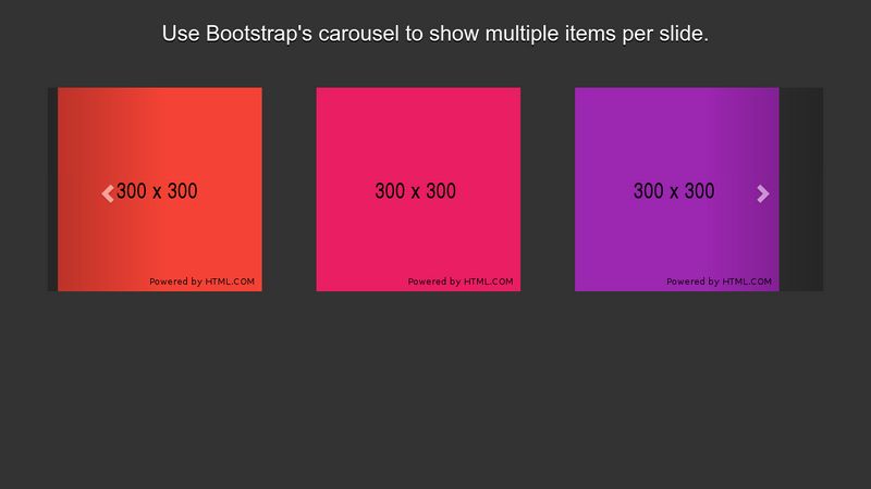 Bootstrap 3 карусель изображений