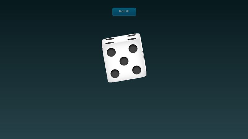 CSS3 Rolling Dice