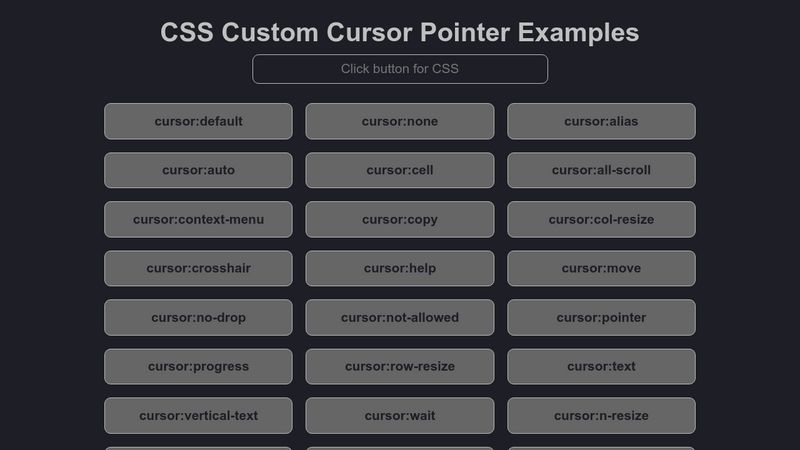 What Does Cursor Pointer Do In Css