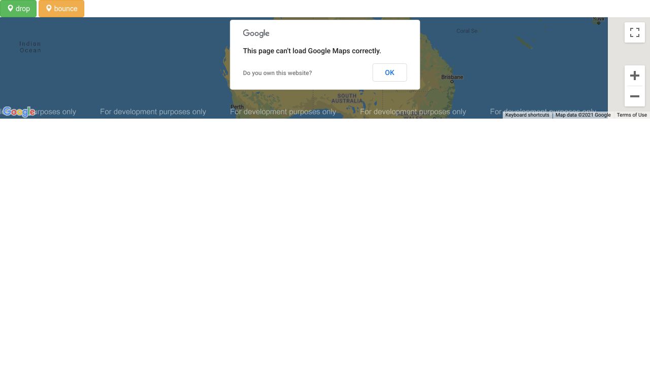 google maps marker animation