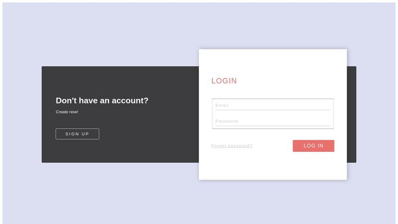 CodePen - Login and Sign up Form