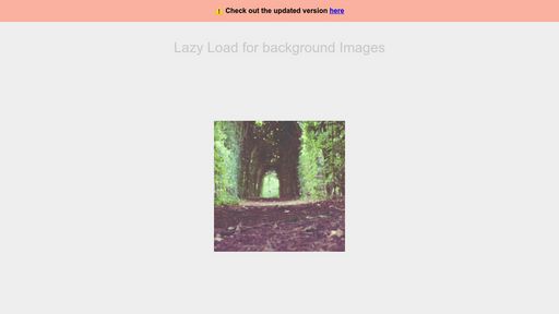 Lazy Load for Background Images