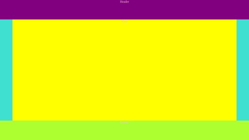 css grid header main footer