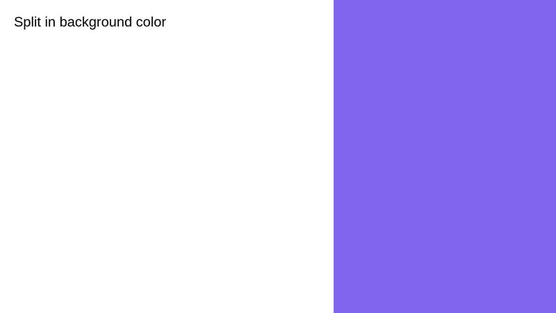 Split Background Color