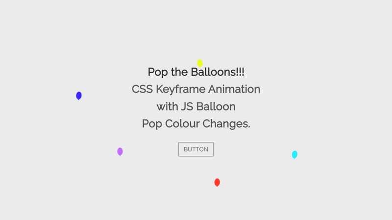 CSS keyframe Balloon Pops