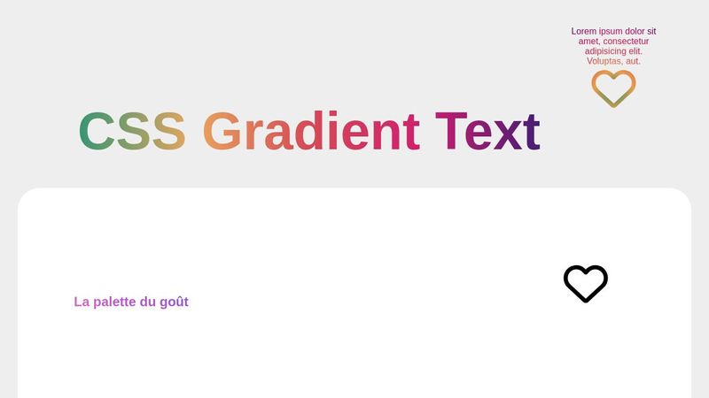 Text Gradient HTML/CSS