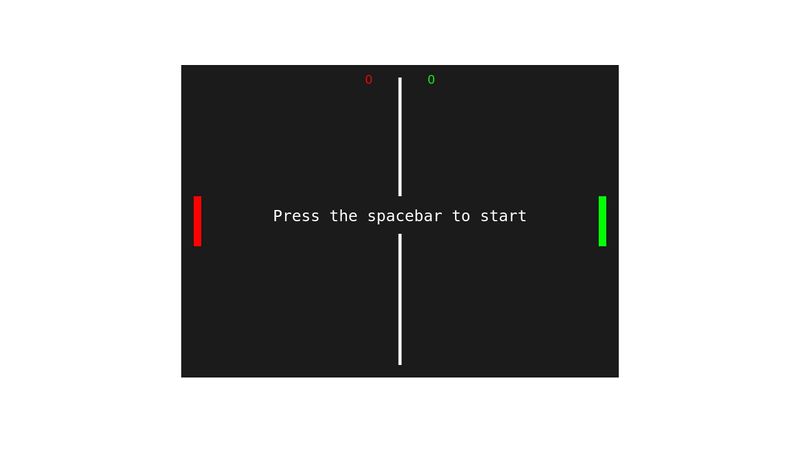 Pong a simple javascript game