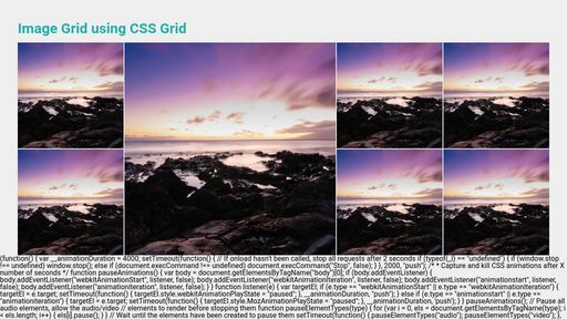 CSS Only Image Grid - Prototype - Script Codes