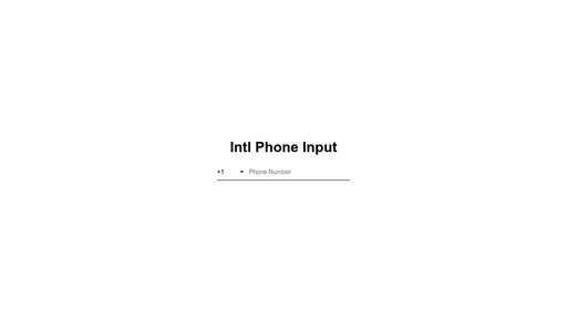 International Phone Input - Script Codes