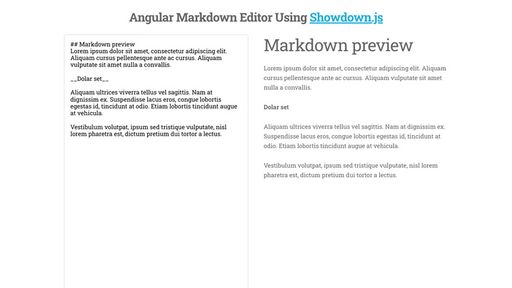 Angular Markdown Preview - Script Codes