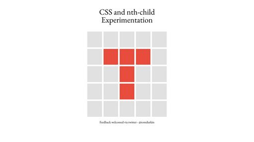 CSS and nth-child experimentation - Script Codes