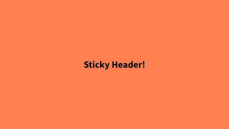 Responsive Scrolling Sticky Header