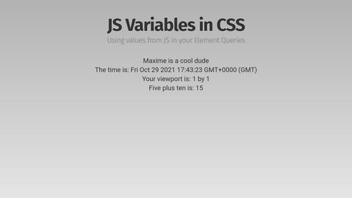 Using JavaScript variables in CSS - Script Codes