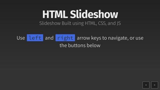 Basic HTML Slideshow - Script Codes
