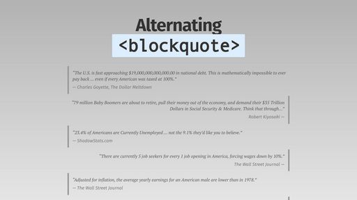 Alternating Blockquotes - Script Codes