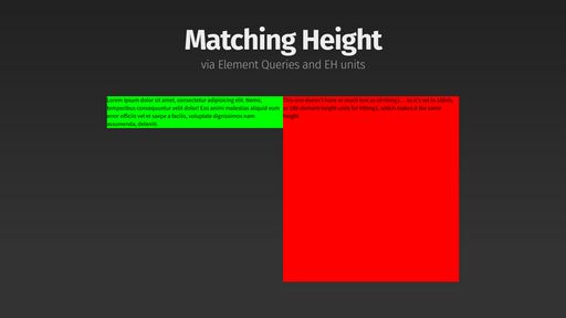 Matching height via EH units - Script Codes