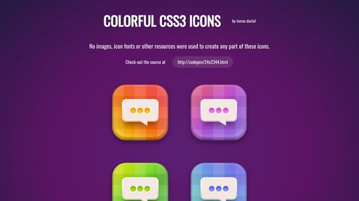 Colorful CSS3 Icons - Script Codes
