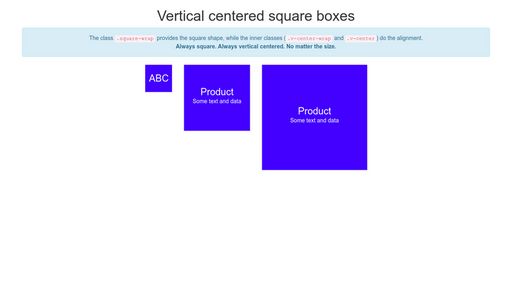 Square-Box Vertical Center - Script Codes
