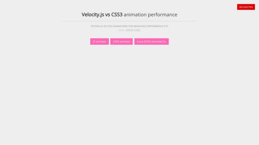 Velocity.js vs CSS3 animation performance - Script Codes