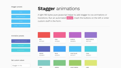 Stagger animation helper - Script Codes