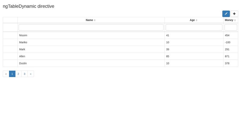 Batch editable table