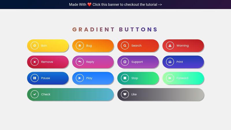 CSS Gradient Buttons