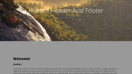 Hidden Header And Footer - Script Codes