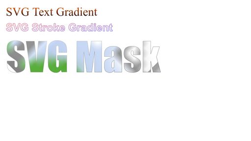 SVG Text Color Gradient, Stroke, Mask - Script Codes