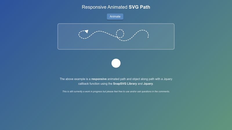 Animated Resposnive SVG Path