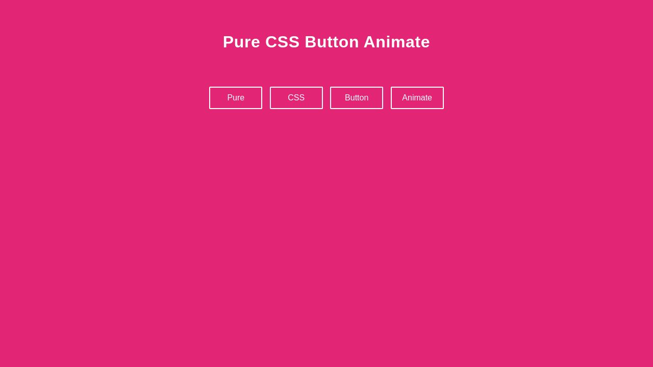 Pure CSS Button Animate Pure CSS Button Animate