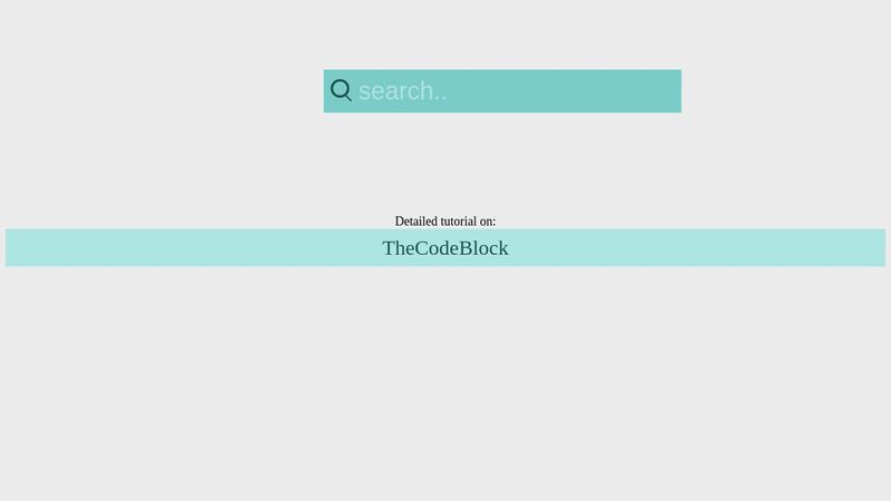 Suggestion Search Box with Pure CSS